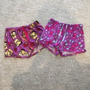 NWOT Justice girls size 14 pajama shorts